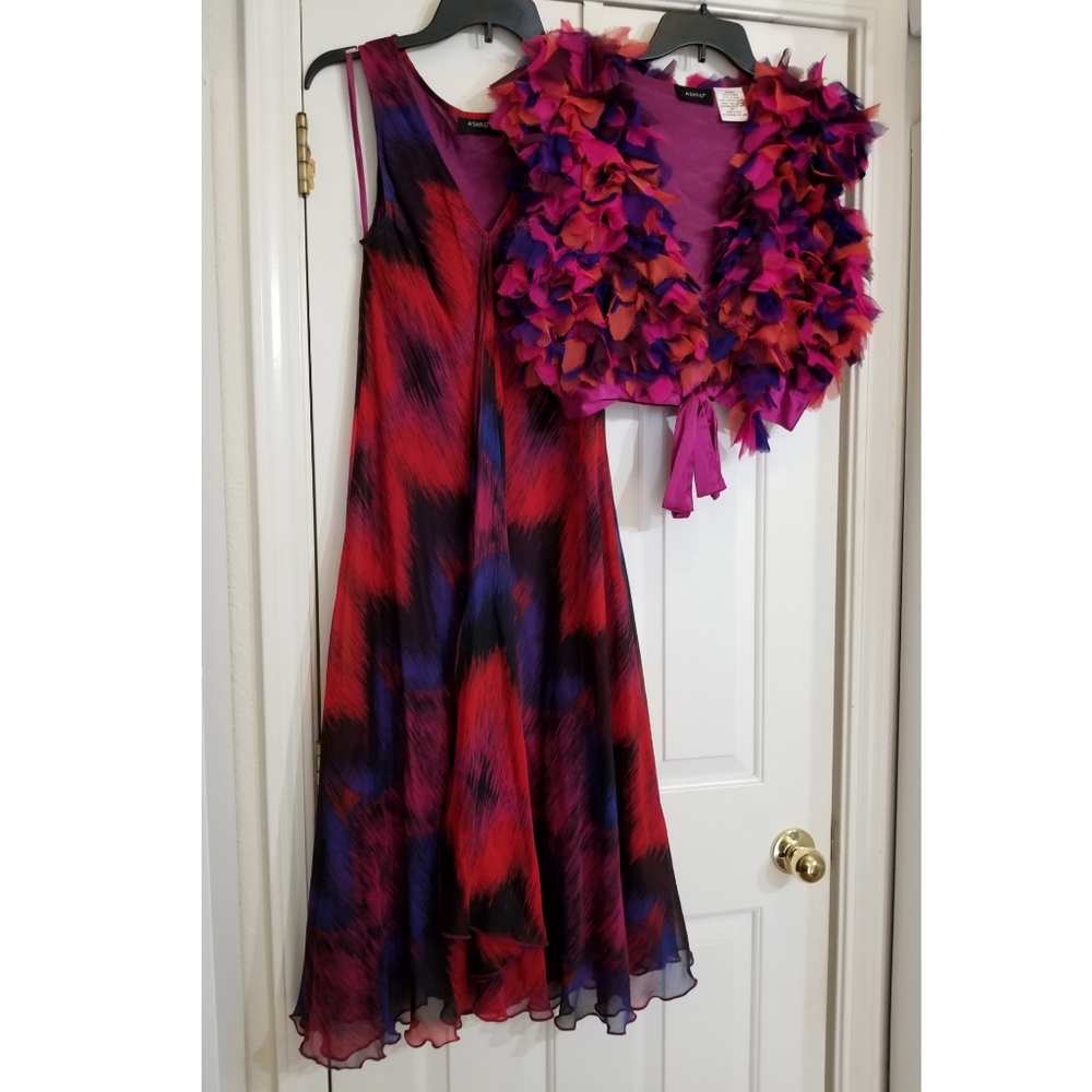 Vintage dress and ruffle jacket set - Picture 2 of 6